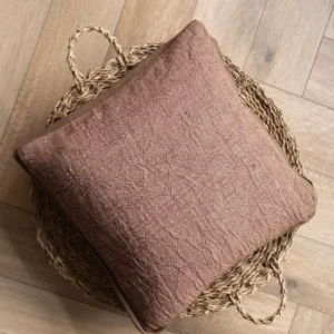 100% Feather Cushion Alpha Mocha Linen - Things I Like Things I Love