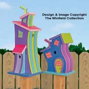 Large Whimsical Birdhouses Pattern Set