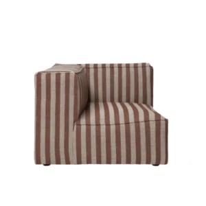 Catena Sofa Connect Corner in Louisiana sand/chocolate stripe