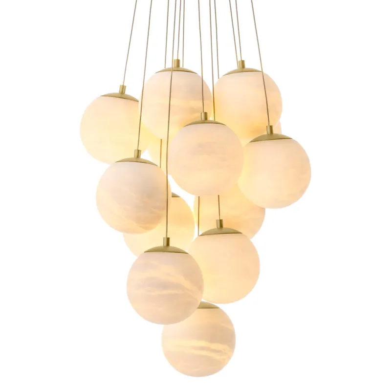 Clustered Alabaster Chandelier Sphinx | Eichholtz Miami