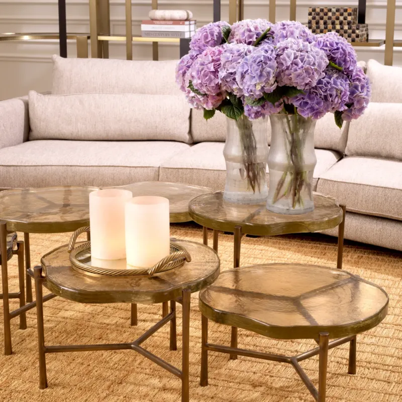 Frosted Glass Coffee Tables (3) Baldovini | Eichholtz Miami