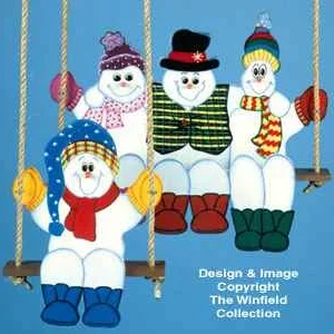 Swinging Snowmen Woodcrafting Pattern(F)
