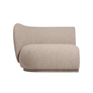 Rico Sofa module with left armrest in Soft Bouclé, natural