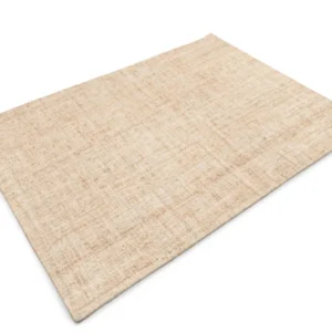 Handgewebter Teppich Nomad Rechteckig aus Wolle & Jute in Amber