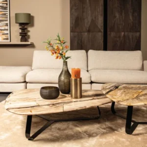 Couchtisch von PTMD – eleganter sitzmöbel aus Stoff mit Holzgestell im Skandi-Stil, komfortabel und pflegeleicht.
