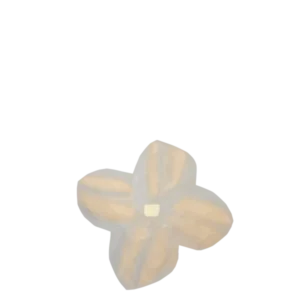 Poesie Hand-carved Hook in mist blue, carved four-petal flower shape
