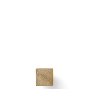 Square Hook small in casted brass, cube-shaped wall hook