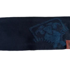 MERINO-HEADBAND GRÜEZI BAG - LARGE LOGO - Saphir blue