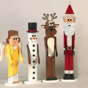 Christmas Pole People Wood Pattern - The Winfield Collection