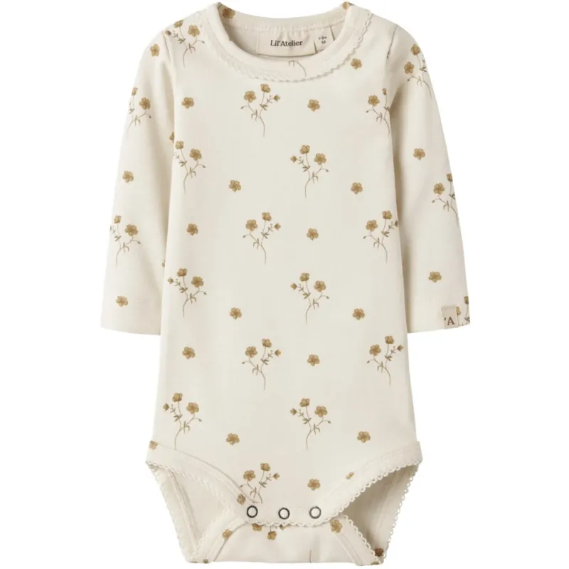 Lil'Atelier Coconut Milk Flower Yellow Nbflayo Sig Ls Slim Body Lil