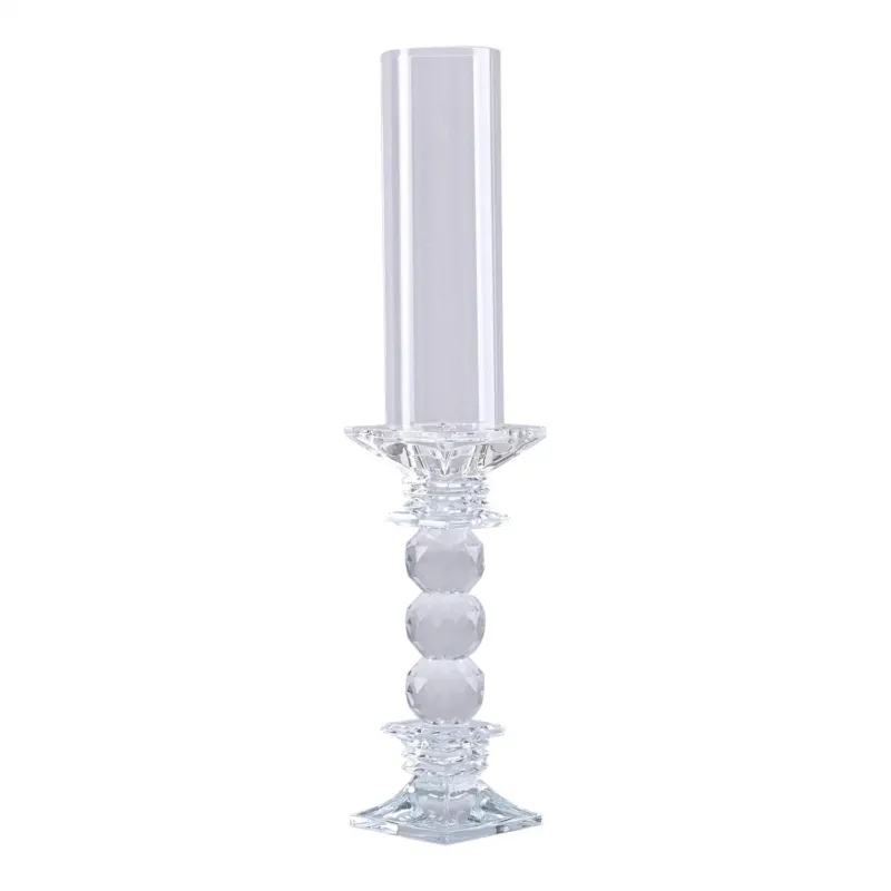 The 5th Season Kristall-Kerzenhalter, 47cm Höhe, Silber