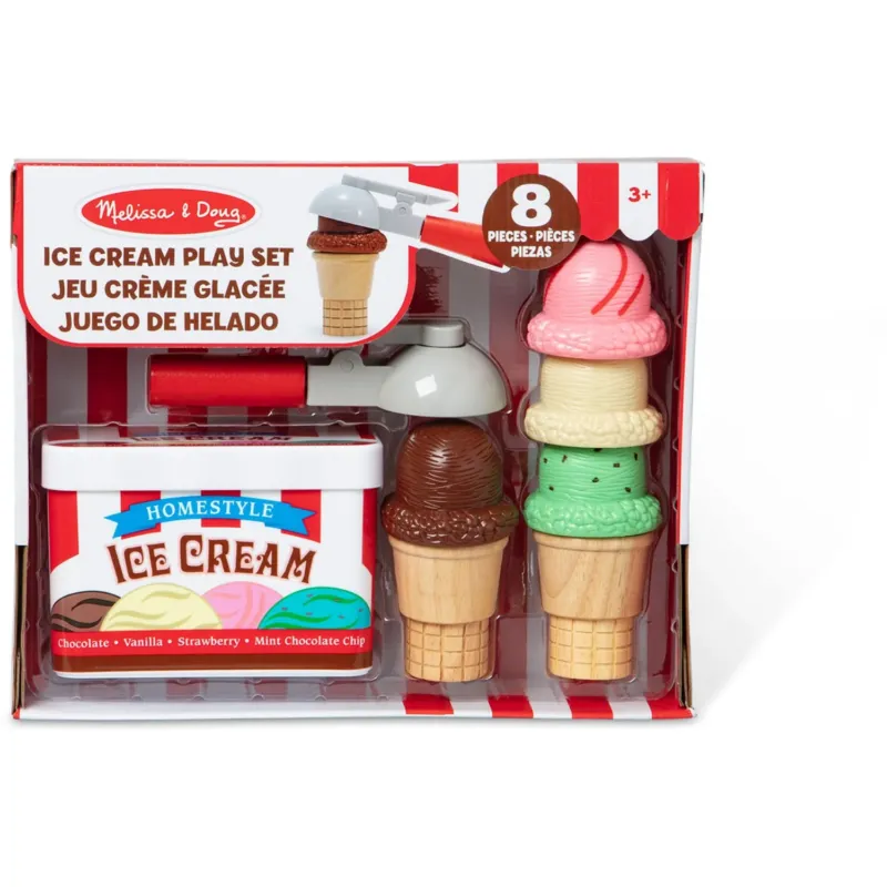 Melissa & Doug Multifarvet Leksak Scoop & Stack Ice Cream Cone Playset