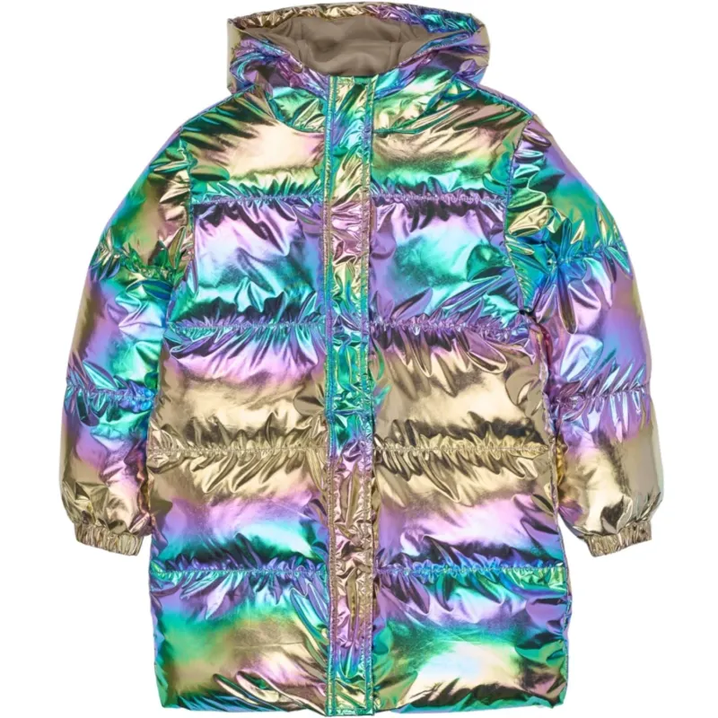 The New Metallic Multicolor Tnunicca Long Puffer Jacka