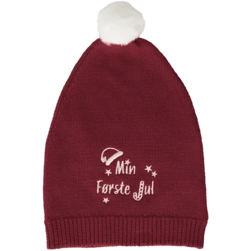 Name It Red Dahlia Hat Nbnrixmasine Stickad Mössa