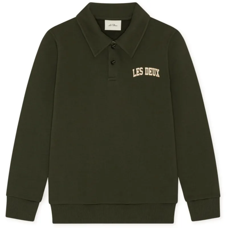 Les Deux Kids Rosin Green College Rugby Pikétröja Sweatshirt Kids