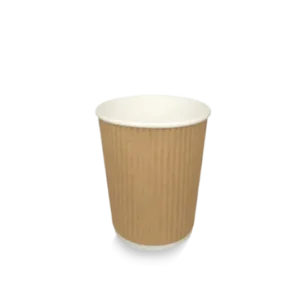 takeaware.nl Koffiebekers Kartonnen koffiebeker 177cc 7oz Ripple Kraft