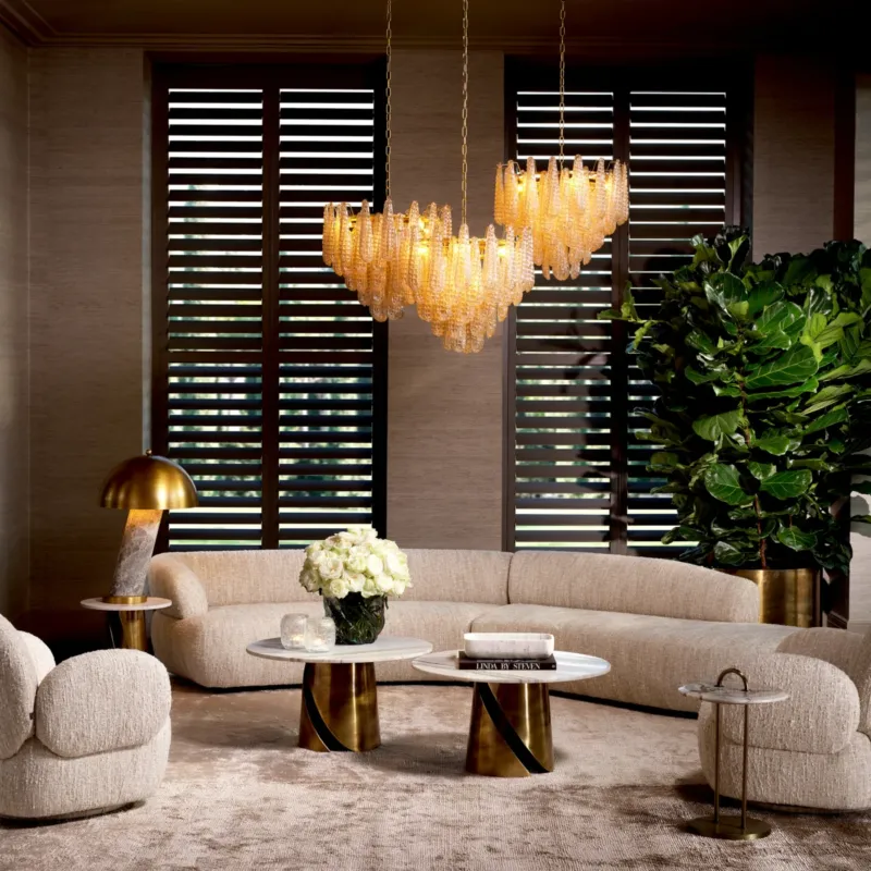 Boucle Cream Swivel Chair Madrone | Eichholtz Miami
