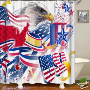 American Flag shower curtain - American Celebration
