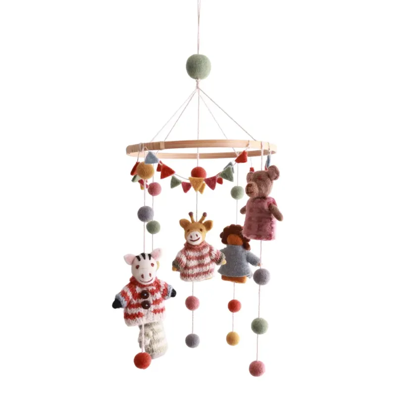 Gry & Sif - Mobile Filz - Handpuppen mit Girlande