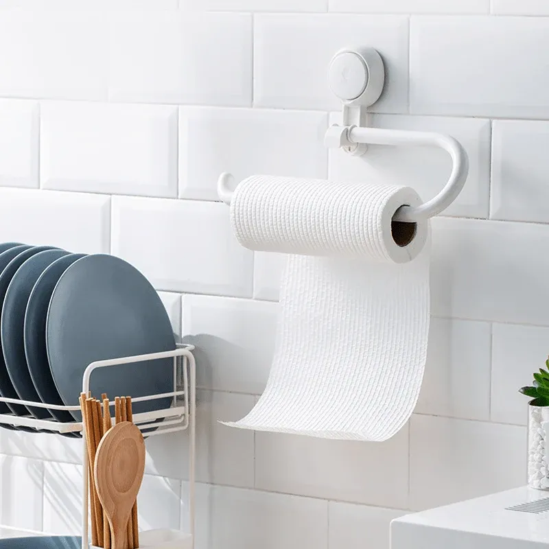 Cloth Strong - Drill-Free Stainless Steel Toilet Paper Holder Stand with Strong Suction 2