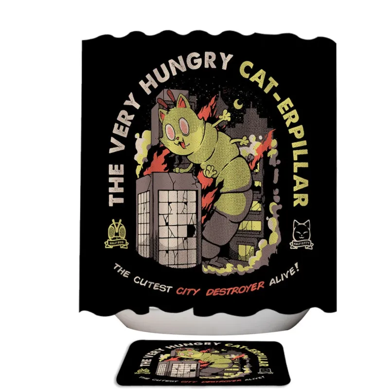 Cool Cat The Very Hungry Caterpillar Cat Poster Shower Curtain