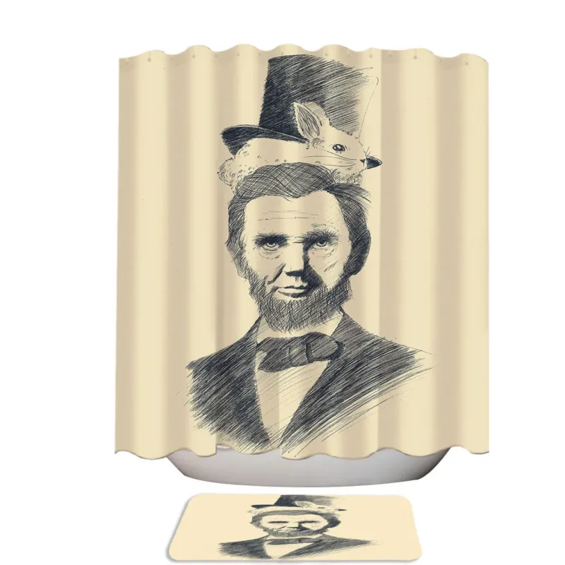Cool Magician Lincoln Abraham Kadabraham Shower Curtain