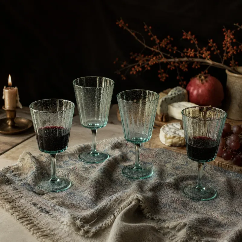 Set de 4 copas de vino Glass Laura Ashley