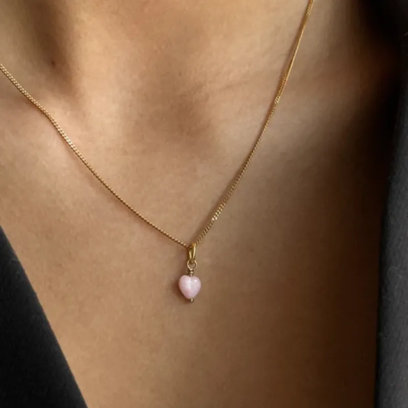 Pico French Mini Heart Anhänger vergoldet – Verschiedene Farben