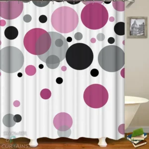 Grey Black And Purple Shower Curtain
