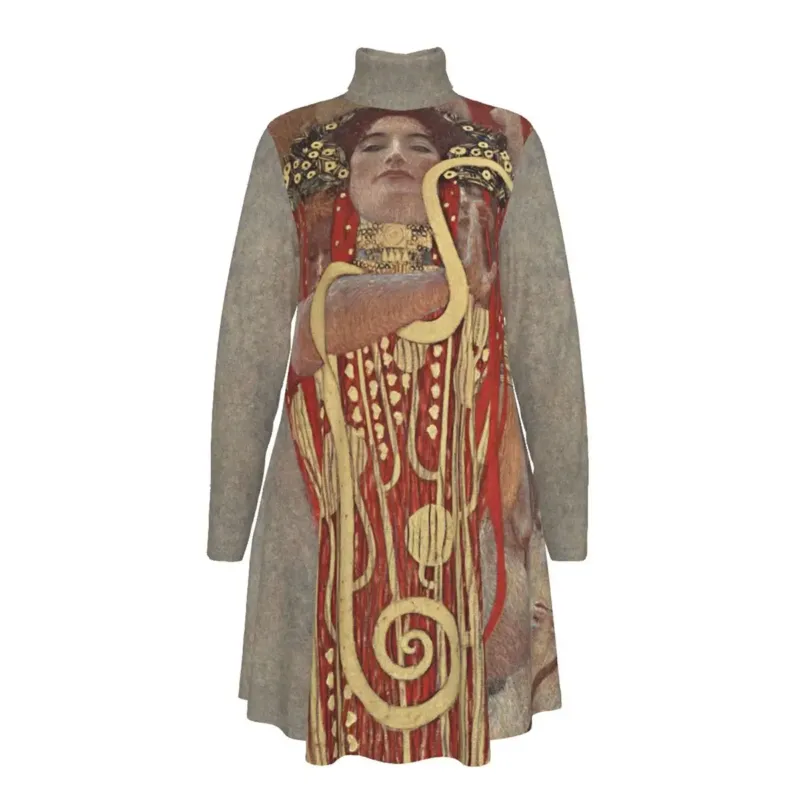 Gustav Klimt Hygieia high neck dress front view