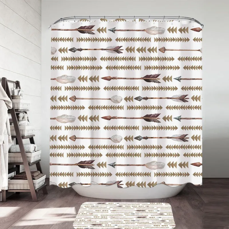 Native American Shower Curtains Arrows Design