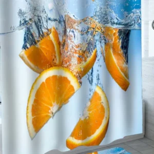 Summer Shower Curtains Fresh Orange Water