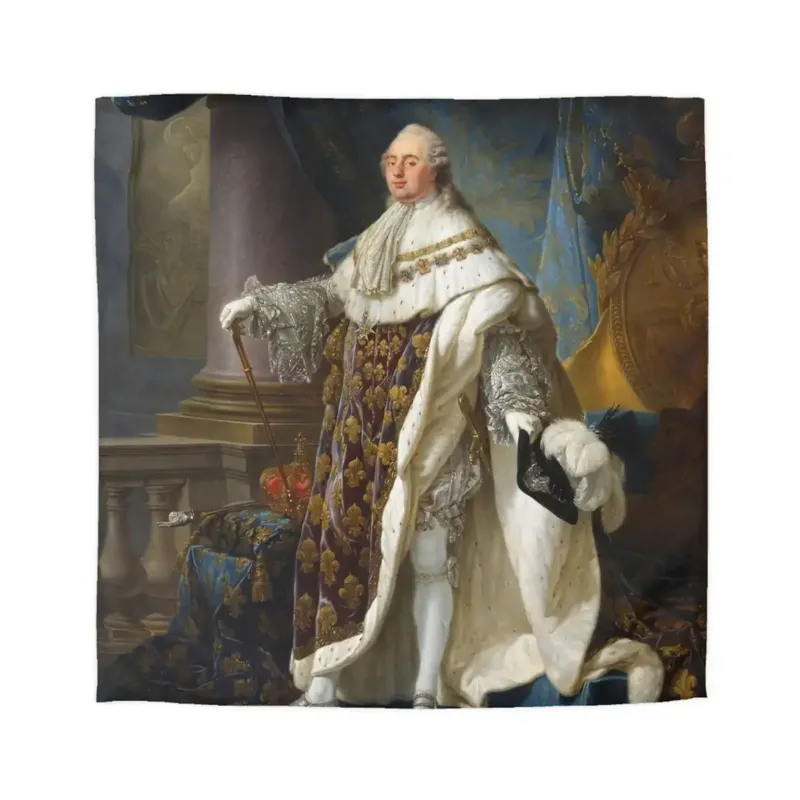 Antoine-François Callet King Louis XVI Duvet Cover Set - French Royal Court Versailles Portrait Art Bedding - Duvet