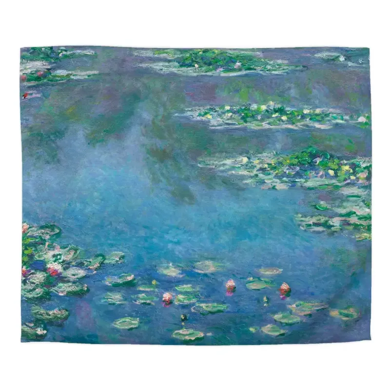 Claude Monet Water Lilies Duvet Cover Set - Impressionist Garden Bedding - Duvet Covers