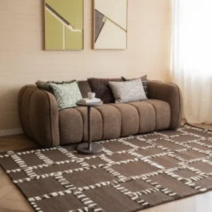 Groot Handgeweven Vloerkleed Stripescape Bruin - Things I Like Things I Love