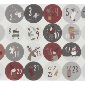 Ib Laursen - Blatt mit 24 Weihnachtskalenderaufkleber Stillenat 1-24