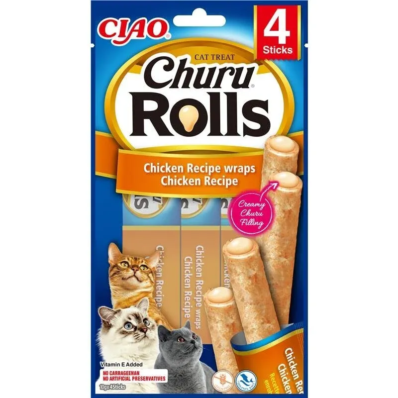 Inaba Cat Churu Rolls Katzensnack – Huhn 4 x 10g