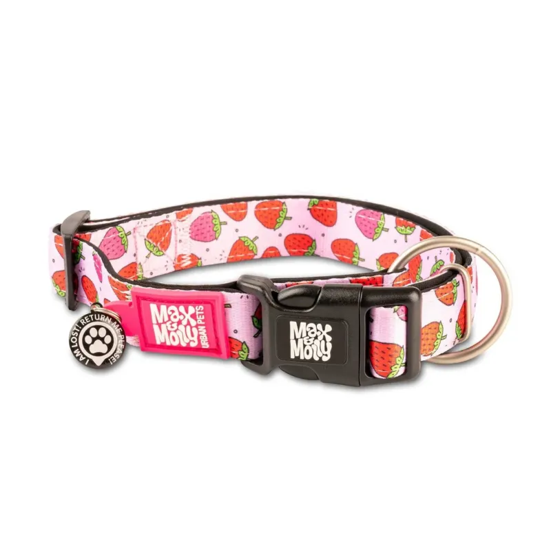 Strawberry Dream Hundehalsband mit Smart ID