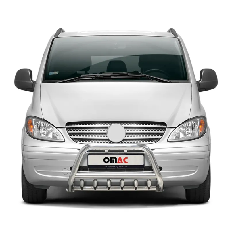 Frontbügel Frontschutzbügel für Mercedes Vito W639 2003-2010 ABE Stahl Silber