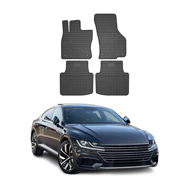 OMAC Gummi Fußmatten für VW Arteon 2017-2024 Automatten Gummi Schwarz 4tlg
