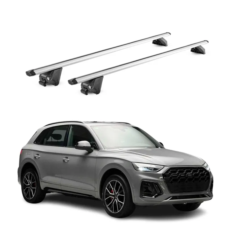 Dachträger Grundtäger für Audi Q5 mk3 2025-2026 100kg Aluminium Silber 2tlg ABE