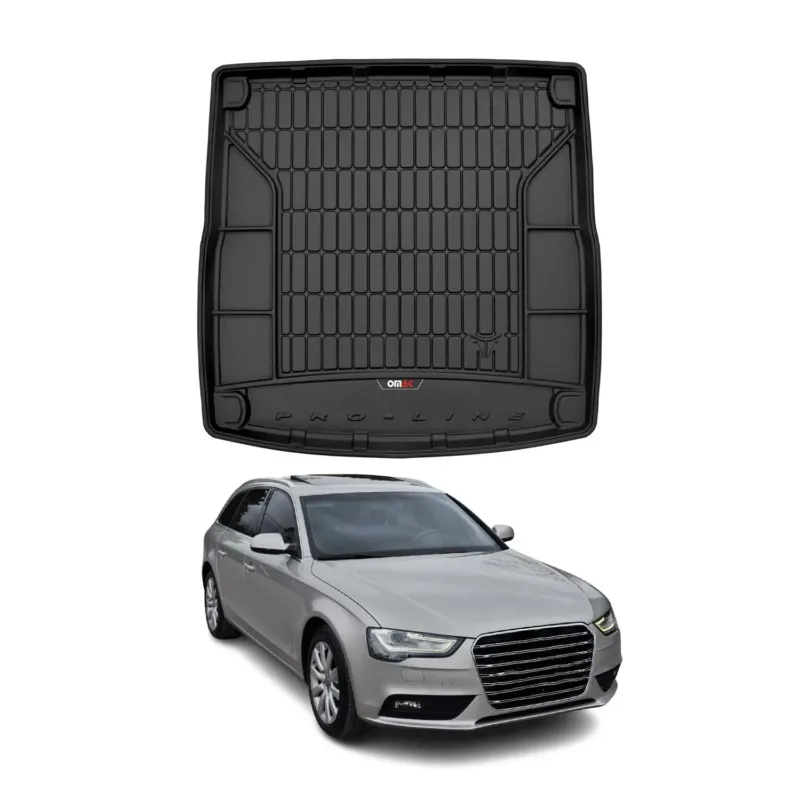 OMAC Gummi Kofferraumwanne für Audi A4 Avant 8K5 B8 2007-2015 TPE Schwarz