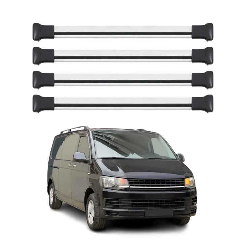 Dachträger für VW T5 T6 Transporter Multivan Caravelle 2003-2024 Alu Silber 4x