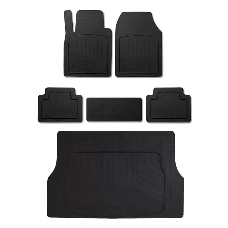Gummimatten & Kofferraumwanne Set für Opel Astra Antirutsch Universal Schwarz