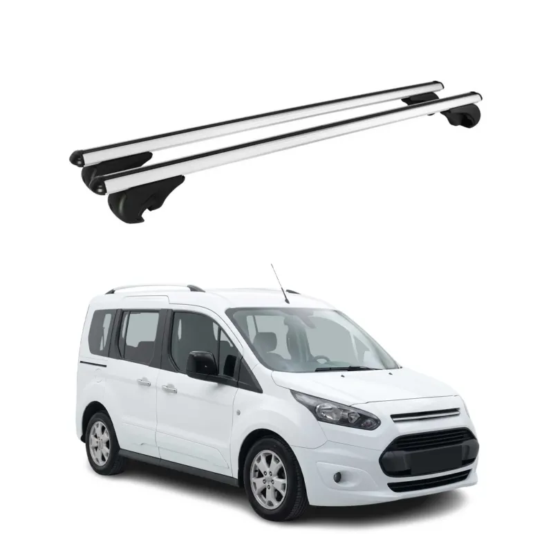 Dachträger Grundträger für Ford Tourneo Connect II 2013-2021 TÜV Alu Silber 2x