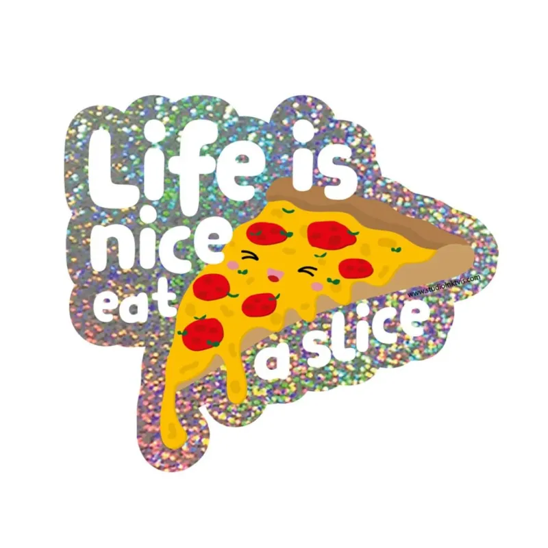 Glitzer-Sticker | Aufkleber 'LIFE IS NICE'