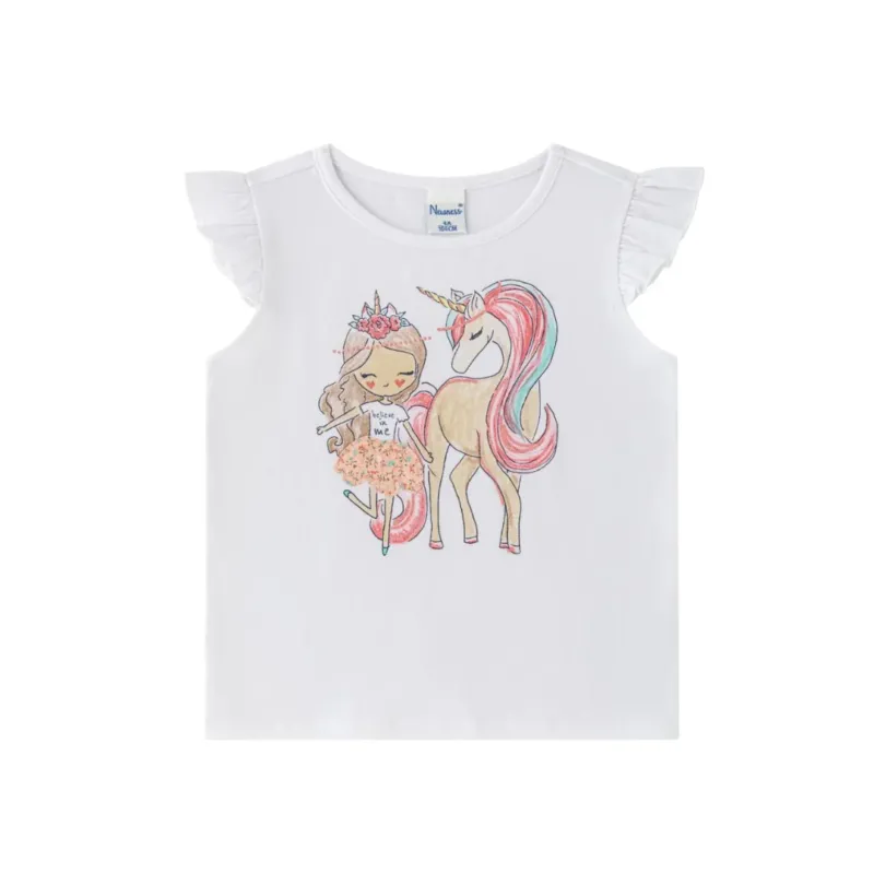 T-Shirt für Mädchen Einhornprinzessin