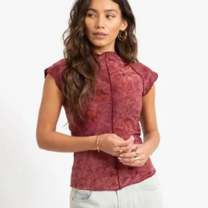 TILTIL Luna Hibiscus Shortsleeve Dark Pink - Things I Like Things I Love
