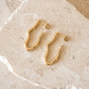 TILTIL SET OF 2 Earrings Set Wavy Gold - Things I Like Things I Love