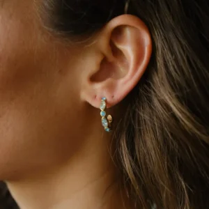 TILTIL Set of 2 Earrings Zircon Large Light Blue - Things I Like Things I Love